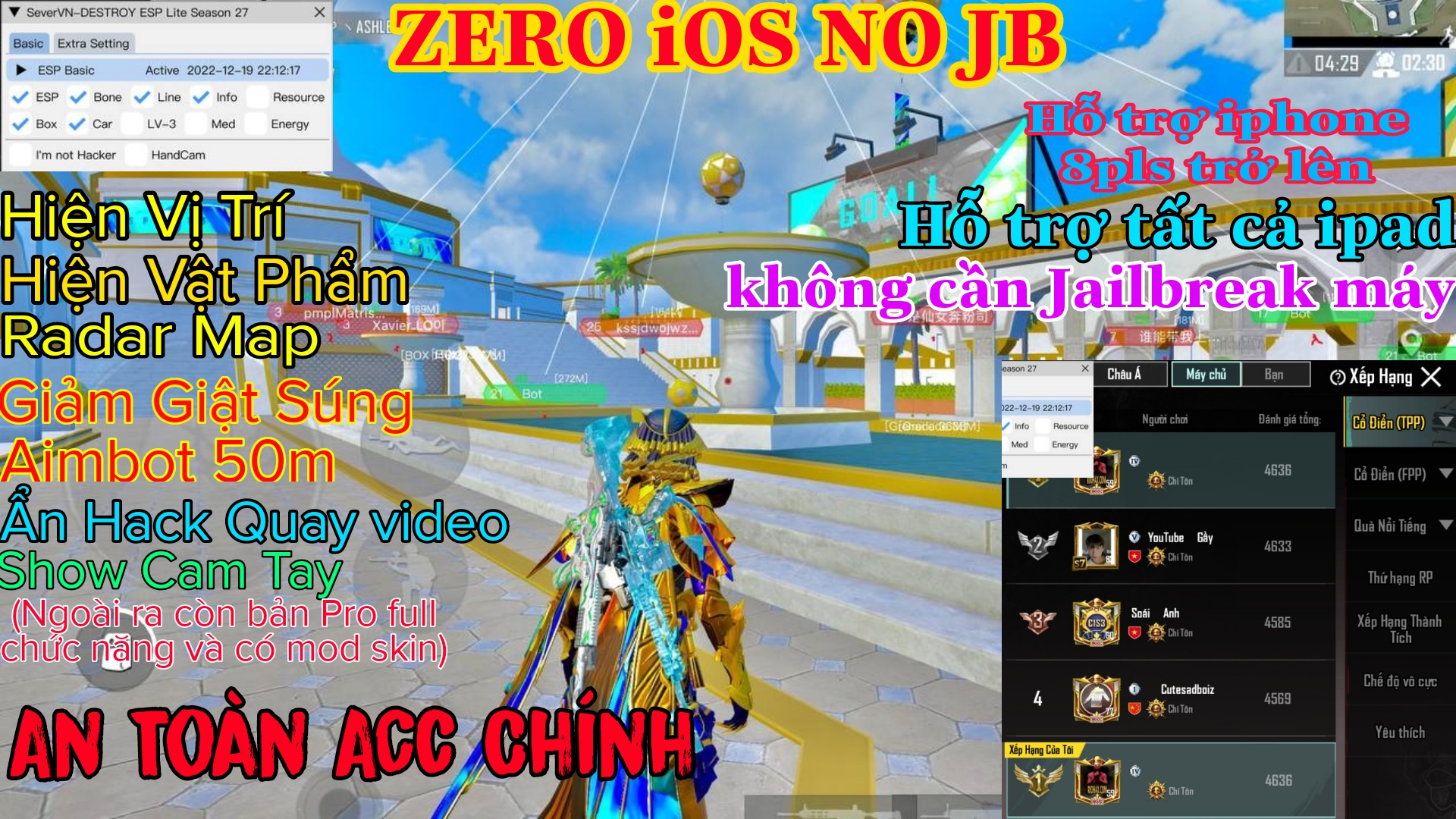 Hack BẢN ZERO IOS NO JAIBREAK